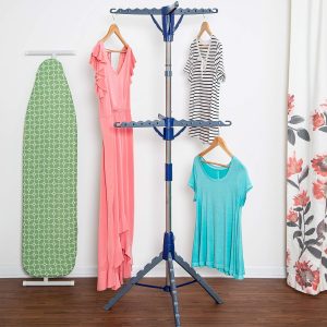 2-Tier Collapsible Tripod Clothes Drying Rack  Chrome
